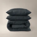 140x200/220 WASHED TUFTED antracyt  kpl pościeli mikrofibra