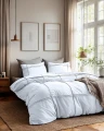 240x200/220 WASHED TUFTED biały  kpl pościeli mikrofibra