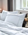 240x200/220 WASHED TUFTED biały  kpl pościeli mikrofibra