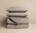 140x200/220 FLANEL ART brąz kpl pościeli