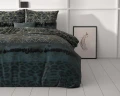 140x200/220 LEOPARD DECO ciemny zielony kpl pościeli mikrofibra