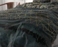 140x200/220 LEOPARD DECO ciemny zielony kpl pościeli mikrofibra