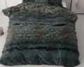 140x200/220 LEOPARD DECO ciemny zielony kpl pościeli mikrofibra