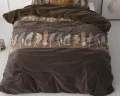 140x200/220 CHOCOLATE FEATHERS brunatny kpl pościeli mikrofibra