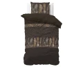 140x200/220 CHOCOLATE FEATHERS brunatny kpl pościeli mikrofibra