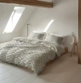 240x200/220 CHEVRON beż/piaskowy  flanela mix kpl pościeli