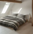 240x200/220 ZUMA brąz  flanela mix kpl pościeli