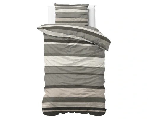 140x200/220 ZUMA brąz  flanela mix kpl pościeli