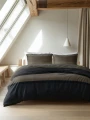 140x200/220 RAVON brąz/antracyt  flanela mix kpl pościeli