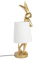 RABBIT lampa stołowa 88 cm biała / złota KARE