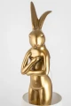 RABBIT lampa stołowa 88 cm biała / złota KARE