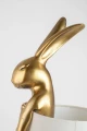 RABBIT lampa stołowa 88 cm biała / złota KARE