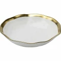  BELL komplet 4 talerzy głębokich 20cm biało-złoty KARE