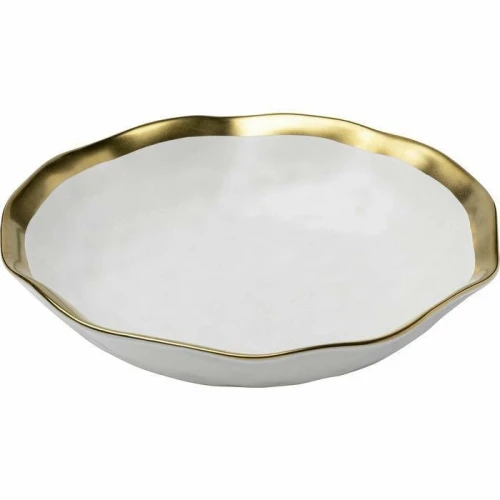  BELL komplet 4 talerzy głębokich 20cm biało-złoty KARE