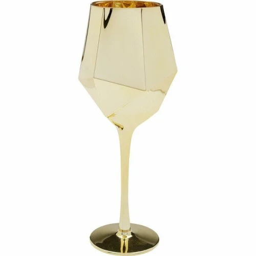 DIAMOND komplet 4 kieliszków do wina 660 ml złoty KARE