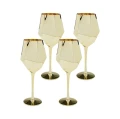 DIAMOND komplet 4 kieliszków do wina 660 ml złoty KARE