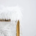  MR. FLUFFY fotel biały / złoty KARE