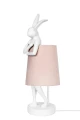 RABBIT lampa stołowa 68 cm biała / różowa KARE