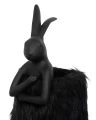 RABBIT FUR lampa stołowa 50 cm czarna / złota KARE