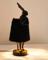 RABBIT FUR lampa stołowa 50 cm czarna / złota KARE