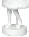 RABBIT FUR lampa stołowa 50 cm biała / srebrna KARE