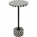 DOMERO CHESS stolik 25 biało-czarny KARE