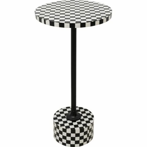 DOMERO CHESS stolik 25 biało-czarny KARE