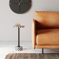 DOMERO CHESS stolik 25 biało-czarny KARE