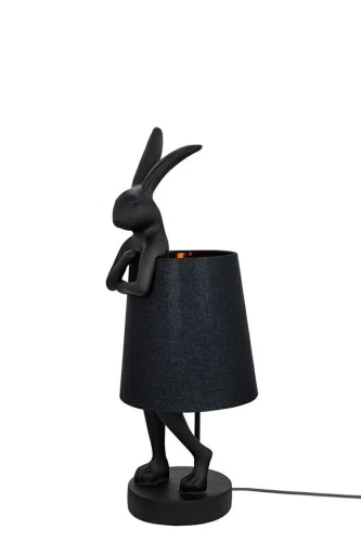 RABBIT lampa stołowa 50 cm czarna / czarna KARE