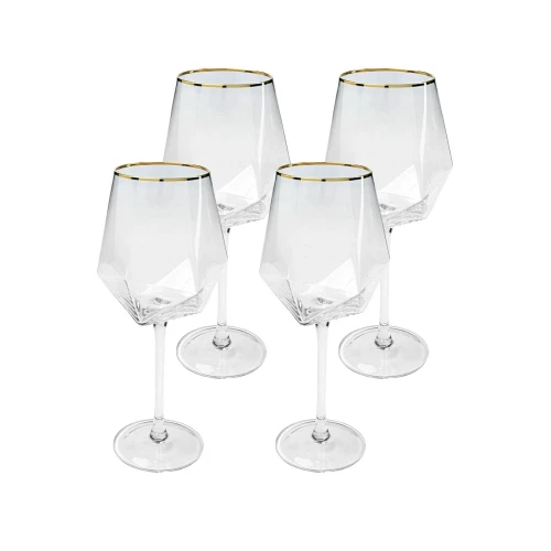  DIAMOND RIM komplet 4 kieliszków do wina 525 ml KARE