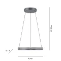 PURE E-LOOP lampa wisząca szary 2551-15