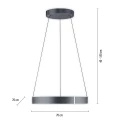 PURE E-CLIPSE lampa wisząca szary 2561-15 