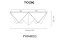 PYRAMIDS lampa sufitowa / plafon złota MOOSEE