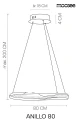 ANILLO lampa wisząca 80 czarny chrom MOOSEE