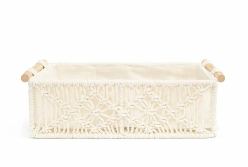 SHP BOHO Koszyk dekoracyjny beżowy