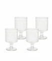 SHP FLORES Zestaw 4 szklanek transparentny
