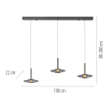  PURE VITRUM lampa wisząca szary 2083-15
