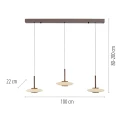 PURE VITRUM lampa wisząca ciemnometalowy-brązowy 2083-34