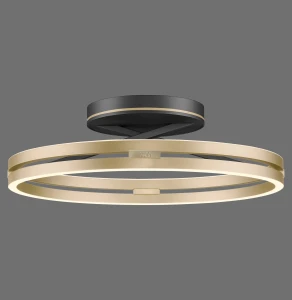 PURE LOOP lampa sufitowa czarna/matowy mosiądz 6552-68 
