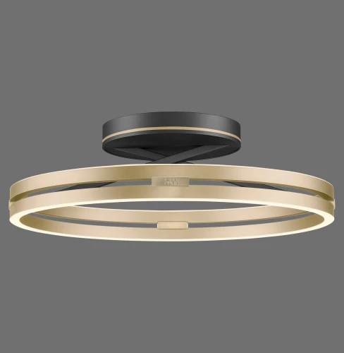 PURE LOOP lampa sufitowa czarna/matowy mosiądz 6552-68 