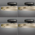 PURE LOOP lampa sufitowa czarna/matowy mosiądz 6552-68 