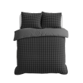 (SN) 200x220 POM POM antracyt  teddy kpl pościeli