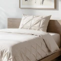 140x200/220 BORDER PINTUCK beż kpl pościeli mikrofibra