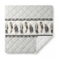200x200 Lazy  FEATHERS 3 piaskowy kpl koldra z poduszkami
