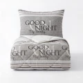 240x200 Lazy  GOODNIGHT piaskowy kpl koldra z poduszkami
