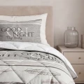 240x200 Lazy  GOODNIGHT piaskowy kpl koldra z poduszkami