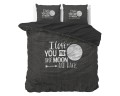 (SN) 200x200/220 MOON AND BACK mikrofibra antracyt  kpl pościeli