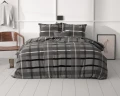 (SN) 140x200/220 VINTAGE CHECK antracyt  kpl pościeli mikrofibra 