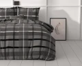 (SN) 140x200/220 VINTAGE CHECK antracyt  kpl pościeli mikrofibra 