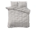 200x220 PINSTRIPE brąz kpl pościeli bawełna